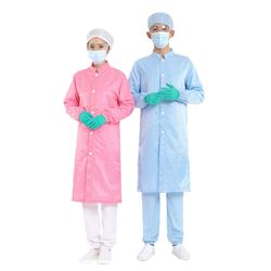 Y252暗扣款潔凈大褂