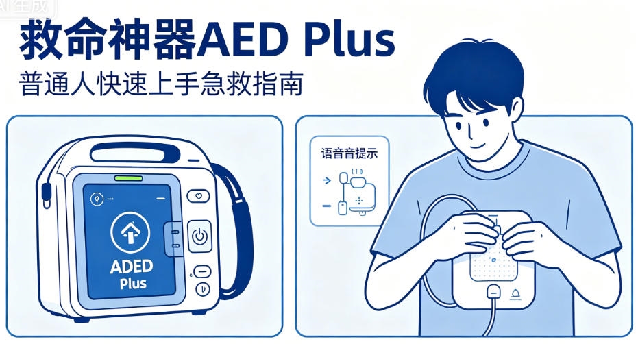 心臟驟停的黃金搶救時(shí)間只有4分鐘#AED Plus作為“救命神器”